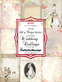 Billede: Toppers 10x7cm, 24stk., 200g, Wedding collage, FelicitaDesign