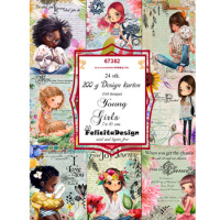 Billede: Toppers 10x7cm, 24 stk., 200g, konfirmation, Young Girls, FelicitaDesign
