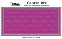 Billede: skæreskabelon Cardzz dies no. 192, Slimline L, with small squares, Finished: 10,0 x 20,5 cm. This set consists of 3 dies.