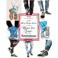 Billede: Toppers 7x10cm, 24 stk. 200gr. 3x8 designs, Shoes for Guys, FelicitaDesign