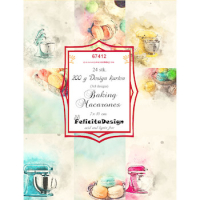 Billede: Toppers 7x10cm 24 stk., 3x8 designs, 200g design karton, Baking Macarones, FelicitaDesign 