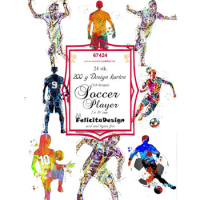 Billede: Toppers 10x7cm, 24stk. 200g, Soccer Player, FelicitaDesign