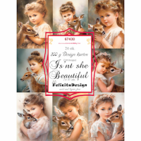 Billede: Toppers 10x7cm, 24 stk., 3x8 designs, 200g, Is'nt she Beautiful, FelicitaDesign