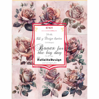 Billede: Toppers 10x7cm, 24 stk., 3x8 designs, 200g, Roses for the big day, FelicitaDesign
