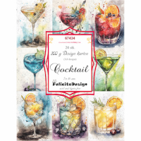 Billede: Toppers 10x7cm, 24 stk., 3x8 designs, 200g, Cocktail, FelicitaDesign