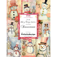 Billede: Toppers 7x10cm 24stk 200g design karton, Snowman, FelicitaDesign