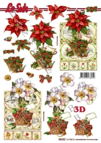 Billede: juleblomster i potter, udstanset le suh