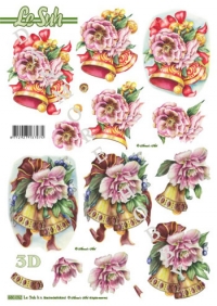 Billede: juleklokker med blomster, udstanset le suh