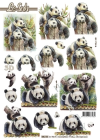 Billede: pandabjørne, udstanset le suh