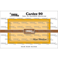 Billede: skæreskabelon 3 dies, Dies Crealies CLCZ90, største ca. 9,0 x 15,5 cm, 
Cardzz stansen 90, Mini Slimline