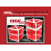 Billede: skære/prægeskabelon æske, Create A Box dies no. 19, Impossible box,
Finished: 6 x 6 x 6 cm. This set consists of 7 dies, CCAB19, CreaLies
