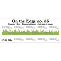 Billede: skæreskabelon græskant der kun bliver skåret fra i den øverste side,  On the Edge dies no. 53, Grass straight 14,5 cm, CreaLies