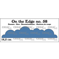 Billede: skæreskabelon sky-linje der kun skære af foroven, On the Edge dies no. 57, Clouds straight 14,5 cm, CreaLies