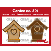 Billede: skæreskabelon fuglehuse, Dies Crealies CLCZ501 Birdhouse, Cardzz no. 501