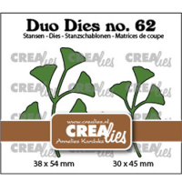 Billede: skæreskabelon 2 bladgrene, Dies Crealies CLDD62  Leaves 14, Duo Dies 62