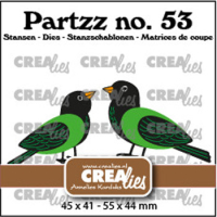 Billede: skæreskabelon 2 fugle, Dies Crealies CLPARTZZ53 2 Birds, Partzz no. 53