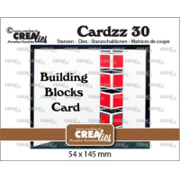 Billede: skæreskabelon til pop ud kort med 4 klodser, Dies Crealies CLCZ30 Cardzz 30, Building Blocks card 54x145mm