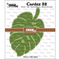 Billede: skæreskabelon blad med skygge, Dies Crealies CLCZ32 Cardzz 32, bladskyggen ca. 159x100mm