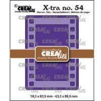 Billede: skæreskabelon filmstrip med baggrund til ATC kort, X-tra stansen no. 54, ATC filmstrip, CreaLies