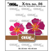 Billede: skæreskabelon 2 hibiscus blomster, X-tra stansen no. 56, Hibiscus 2x, CreaLies