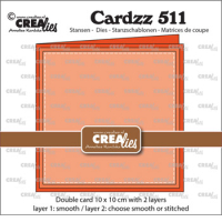 Billede: skæreskabelon kortbase til 10x10cm kort, ialt 5 dies, Dies Crealies CLCZ511 Cardzz511, hele dien 10x20cm