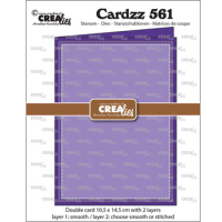 Billede: skæreskabelon kortbase til C6 kort 10,5x14,5cm, 5 dies ialt, Dies Crealies CLCZ561 Cardzz 561, dien ca. 14,5 x 21 cm