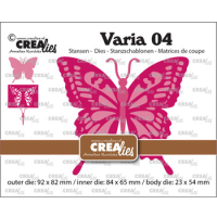 Billede: skæreskabelon sommerfugl i 3 dele, Dies Crealies CLVaria04 Varia 04
92 x 82 mm - 84 x 65 mm - 23 x 54 mm