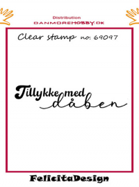 Billede: Stempel Tillykke med dåben, FelicitaDesign