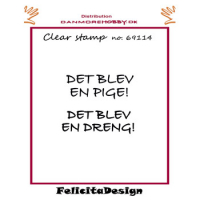 Billede: Stempel DET BLEV EN PIGE! DET BLEV EN DRENG!, FelicitaDesign