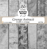 Billede: Ark 6' x 6' 200g 30ark 3x10design, Grunge Antracit, FelicitaDesign, førpris kr. 40,- nupris