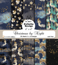 Billede: Ark 6' x 6' 200g, 30 ark, 3x10design, Christmas by Night, FelicitaDesign