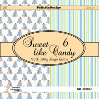 Billede: Ark 13,5x13,5 cm 200g 12stk baby, 2 design, Sweet like Candy 6, FelicitaDesign, førpris kr. 16,- nupris