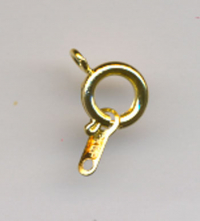 Billede: Fjederlås (ringlås) Dia. 8mm guld fv. 5 stk.