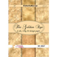Billede: A4 ark 120g design papir 6 ark, The Golden Age, FelicitaDesign 