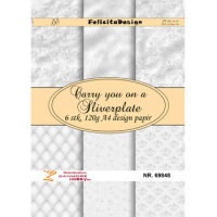 Billede: A4 ark 120g design papir 6 ark, Carry you on a Sliverplate, FelicitaDesign 