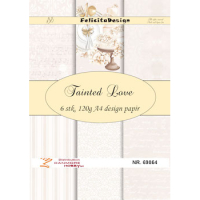 Billede: A4 ark 120g design papir 6 ark et af hver, Tainted Love, FelicitaDesign