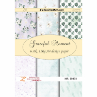 Billede: A4 ark 120g design papir 6 ark, Grazeful Moment, FilicitaDesign