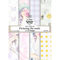 Billede: Card A6 14,8x10,6cm, 200g, 24 stk., 3x8design, Picturing the smile, FelicitaDesign, førpris kr. 24,- nupris