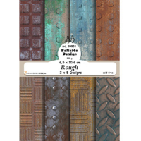 Billede: Card A6 14,8x10,6cm, 200g, 24 stk., 3x8designs, Rough, FelicitaDesign, førpris kr. 24,- nupris