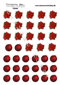 Billede: Dan-mini julestjerne og julekugler
