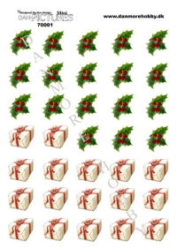 Billede: Dan-mini kristtjørn og julepakker