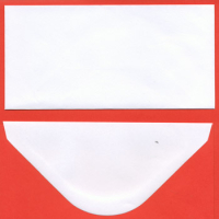Billede: Kuvert til mini Slimcard 82x165mm hvid med v-lukning, 20 stk. 