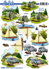 Billede: camping og sejlskib, le suh