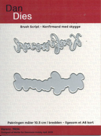 Billede: skæreskabelon Konfirmand med skygge, 7,5x2,5cm, DanDies