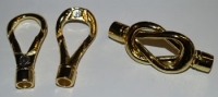 Billede: 1 stk. Magnetlås knude guldfv.. 40x20x5mm Ø:5mm
