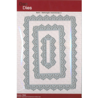 Billede: skæreskabelon 3 stk. rektangulære blondebaggrunde, Dan Dies Basic - rektangler m blonder 2, 3x6,5 - 10x14cm 