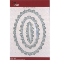 Billede: skæreskabelon 3 stk. ovale blondebaggrunde, Dan Dies Basic - ovaler m blonder 2, fra 2,7x7cm til 10,1x14,4cm 