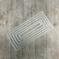 Billede: skæreskabelon rystede rammer til slimcard, Dan Dies, største ramme ca. 20,6x9,2cm