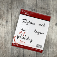 Billede: skæreskabelon Tillykke, med, din, dagen, fødselsdag med skygge, DanDies