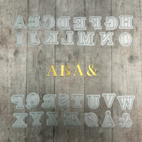 Billede: skæreskabelon store serif bogstaver, Dan Dies, A: ca. 2,2x2,3cm